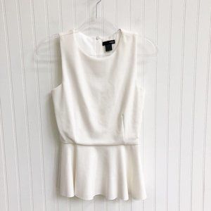 Aqua Peplum Sleeveless Blouse Small